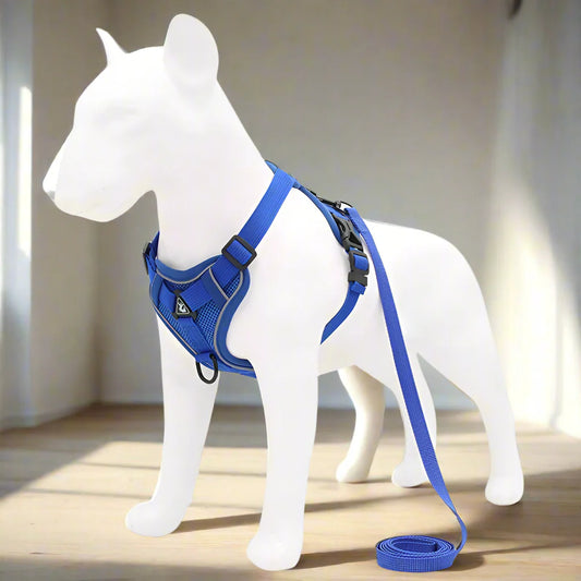 Harnais Petit Chien - DogHarnessVest™ - Bleu